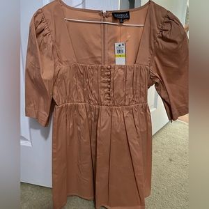 Square neck top/ extreme mini dress